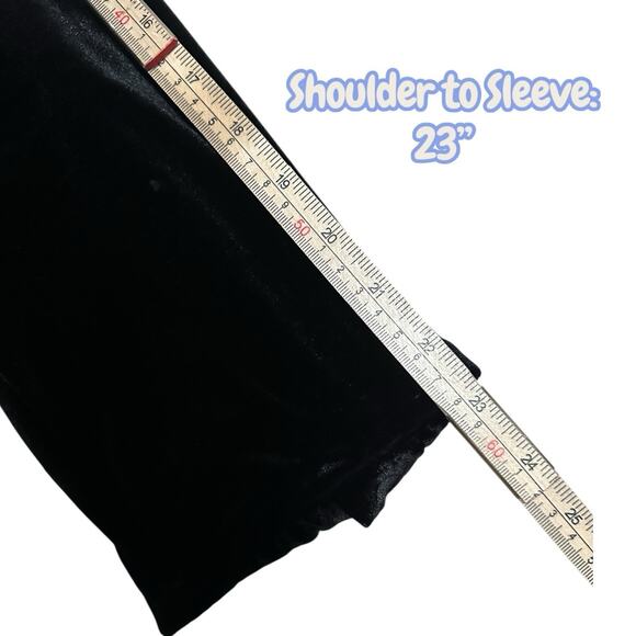 Calvin Klein Women’s Black Velvet Gold Buttons Jacket Blazer Plus Size 16W - Picture 13 of 13